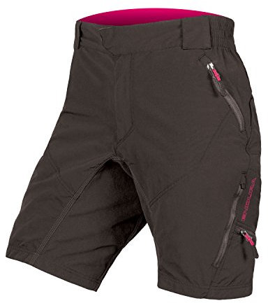 Endura Hummvee Mountainbike-Radhose für Damen, Baggy-Shorts mit Innenfutter, Schwarz, Größe XS