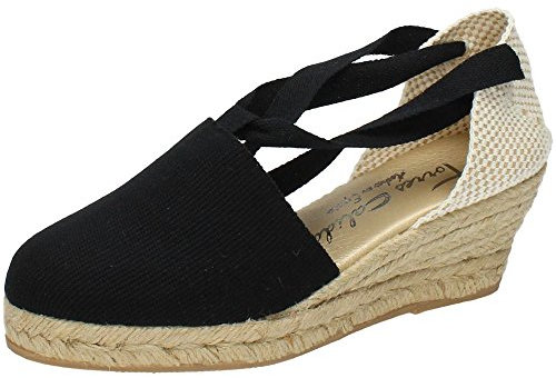 TORRES 5000 VALENCIANAS Negras con Puntera Reforzada Mujer Alpargatas Negro 39