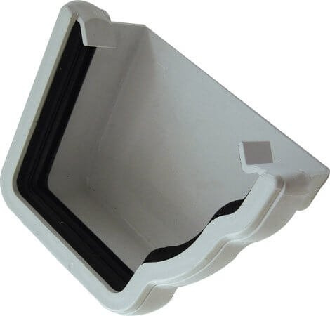 FloPlast Ogee White External Stopend Right Hand