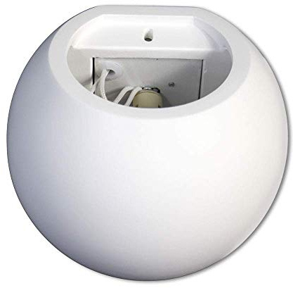 Vetrineinrete® Applique da parete in gesso tondo a doppia emissione luminosa up e down verniciabile lampada con attacco g9 moderno IP20 X31