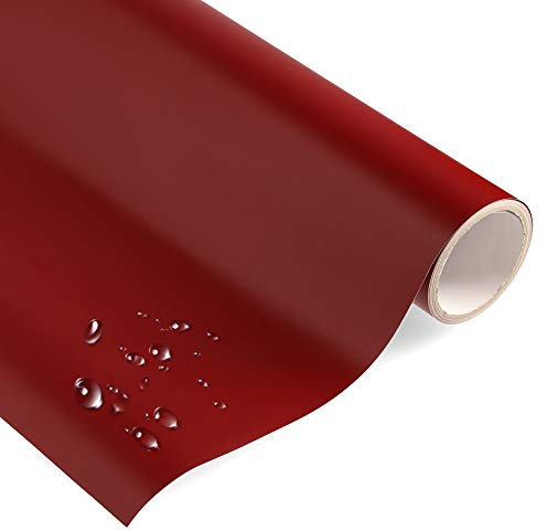 timalo® Klebefolie Uni MATT BURGUNDER - selbstklebende Möbelfolie Dekofolie Rot Vinyl Folie - Made in Germany (Wunschlänge am Stück, je 1 Meter x 63 cm)