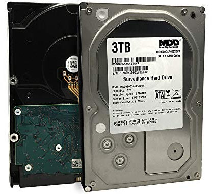 MaxDigitalData 3TB 32MB Cache 5700PM SATA 6.0Gb/s 3.5 Internal Surveillance CCTV DVR Hard Drive (MD3000GSA3257DVR) - 2 Year Warranty