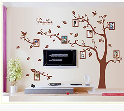 YJXStickers Muraux Peuvent Être Enlevés Combinés Stickers Muraux Grande Photo Cadre Arbre Deux Assemblés