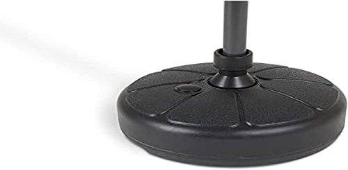 909 OUTDOOR Pied de Parasol en Plastique, Support de Parasol Noir, Pied de Parasol Rond, 12Kg de Contenu, Ø 38 x 14.5cm