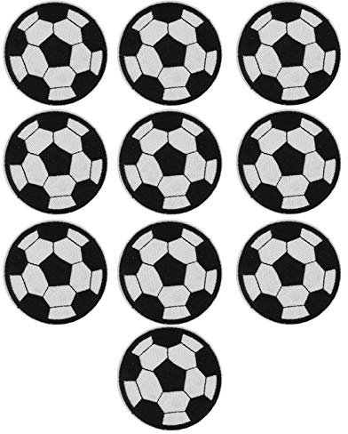 10 Pcs Football Patches, Iron On Football Patches, Sew On Embroidered Appliques, with special adhesive, for Jeans Kids Clothing Backpacks Scarves Jackets