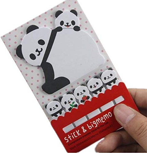 1x Haftnotiz Niedlicher Panda Katzenmuster Notizblock Notizzettel Notizblock Notizblock Selbstklebende Seitenmarkierungen Schreibwaren Büro Schulbedarf Panda Langlebig und praktisch Praktisches Desig