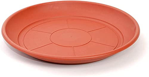 Urban Print Plato para Maceta Plástico PVC/Platillo Maceta/Bandeja de Plástico para Maceta Redondo XXL 32CM/ Plato Redondo para Maceta, Plantas 32CM (Marrón 32cm)