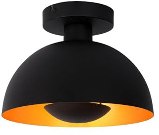 LUCIDE SIEMON - Deckenleuchte - Ø 25 cm - 1xE27 - Schwarz