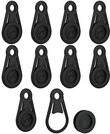 SAVITA 10pcs Tarpaulin Clips, Tent Clips Set Tart Clips Camping Tent Snaps Tarp Grabbers Tarp Tie-down Clips Clamps for Car Covers, Tents, Awning and Swimming Pool Covers