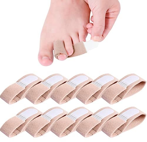 ZoeTekway Paquete de 10 vendajes de férula para dedos en martillo, corrector de dedos en martillo, férula para dedos de los pies, vendajes para los dedos de los pies para corregir dedos en martillo