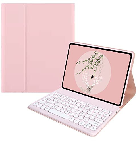 Tastiera Per Lenovo Tab P11 PRO 11.5 Pollici TB-J706 TB-716 Custodia, Staccabile Magnetica Sottile Pelle Cover con Tastiera Bluetooth Wireless QWERTY Layout Per Lenovo Pad Pro 11.5 (Rosa)