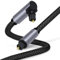HuaLiSiJi Cable óptico Audio Digital Toslink Cable Audio Digital Optico 90 Grados Cable Audio óptico, Para Estéreos, Altavoces, Cines en Casa, PS4 Xbox 1m
