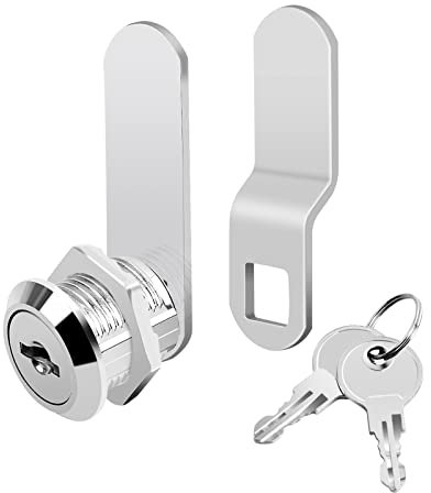Serrure de Boîte aux Lettres, Serrure à Came 16mm, Verrous pour Placards, Serrure à Came pour Tiroir D'armoire, Serrure à Came avec 2 Clés, avec 2 Plaques de Serrure Différentes