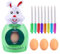 WINARA EggMazing Osterei-Dekorateur-Set, batteriebetriebene Drehmaschine, Osterei-Wirbel, Partyzubehör, 3 Eier und 8 schnell trocknende Marker