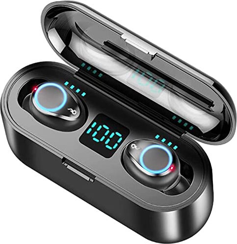 MUVLUX Bone Conduction Headphones Wireless Digital Display Touch-Control Wireless Bluetooth Earphones TWS-Headphones In Ear Earbuds Headset Ipx5 LP8