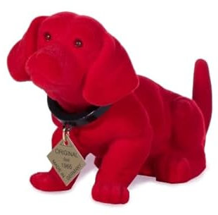 Rakso Oskar Schneider GmbH & Co. KG Wackeldackel rot beflockt 19 cm - mit Echtheits-Zertifikat