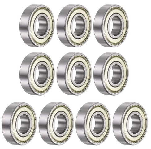 QUARKZMAN 10Stk 6001-ZZ Kugellager Tiefe 12mm Bohrung 28mm AD 8mm Dicker Z3 | Rillenkugellager Chromstahl ABEC3 Genauigkeit Geräuschpegel Bearing für Skateboard 3D Drucker