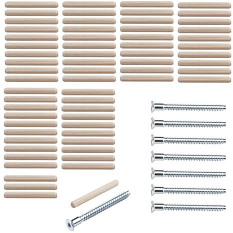 Reparatur-Set/Ersatzteil-Set passend für IKEA KALLAX 5x5 Regal - Schrauben (#104321) und Holzdübel (#101339)