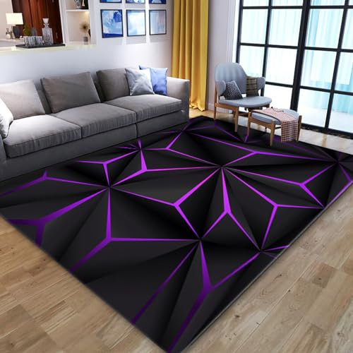 Dazzluxe 3D-Teppich Mit Optischer Täuschung, Vortex-Illusions-Bodenmatte, Moderner, Abstrakter, Rutschfester 3D-Teppich Für Türeingang, Badezimmer, Treppen, Spielzimmer, Wohnzimmer,B,200 * 300cm