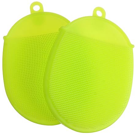Didiseaon 6piezas Cepillo De Multifuncional Para Baño Exfoliante Para Cuerpo Para Bebés y Adultos Limpieza y Masaje De Color Verde