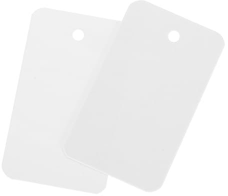 QUARKZMAN Étiquettes D'Expédition en Plastique Imperméables avec Œillet, Étiquettes Vierges, Marquage Des Valves, L'Étiquetage Extérieur, 3,5x6cm/1,38x2,36 Pouces, Lot de 100, Blanc
