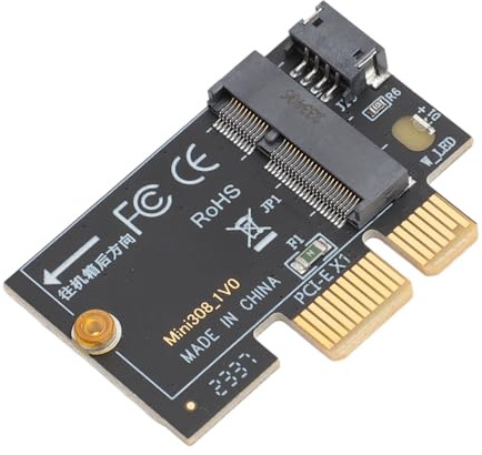 ASHATA M.2 NVMe auf PCIE X1 Adapter, M.2 auf PCIE X1 Adapterkarte, Hochgeschwindigkeits-Datenübertragung, Steckbare M.2 auf PCI Express X1-Adapterkarte für Desktop