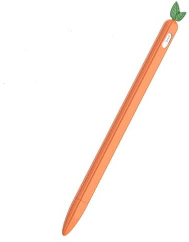 GANGANPRO Pencil Case Compatible with Apple Pencil 2nd Generation Case,Protective Skin Holder Grip Accessories for Apple Pencil 2nd Gen - Carrot
