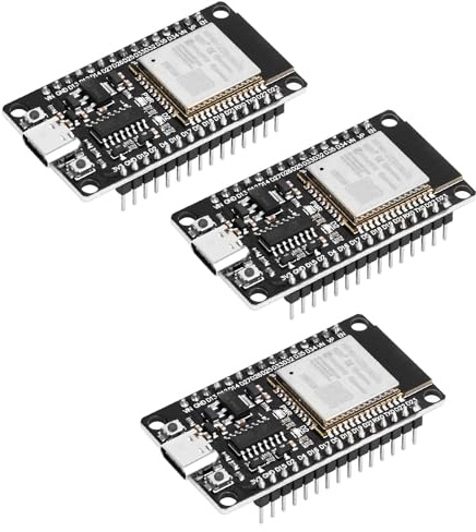 3 Stück für ESP32 USB C mit CH340 Chip für ESP32 NodeMCU Entwicklungsboard ESP-WROOM-32, 2,4 GHz WiFi + Bluetooth Mikrocontroller