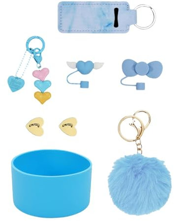 Eoixuqba Juego de accesorios para botellas de agua para taza,Juego de accesorios para tazas | 8X Accesorios para Botellas de Agua Decoración - Accesorios para botellas de agua para vasos de 30 y 40