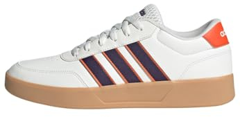 adidas Men's BREAKNET 3.0 Shoes, core White/Aurora Plum/semi Impact Orange, 8 UK
