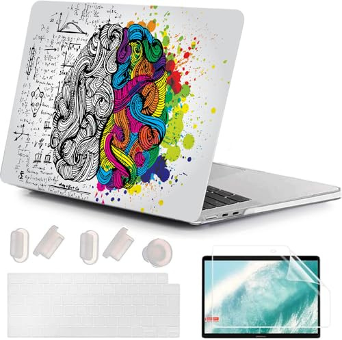 MUSHUI 4 in 1 Hülle für MacBook Pro 13 Zoll M2 M1 A2338 A2251 A2289 A2159 A1989 A1706, 2022-2016 Freisetzung, Flexibel Plastik Hartschale Snap Case & Tastaturschutz & Displayschutz, 29