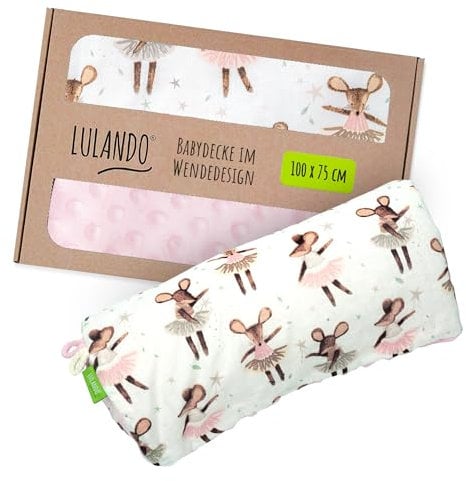 LULANDO® Kuscheldecke 100x75cm Decke Krabbeldecke Spieldecke aus 100% Baumwolle - Antiallergisch - Hergestellt in der EU