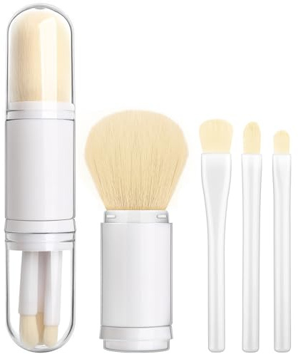 rétractables 4 en 1 Lot de pinceaux de maquillage (White)