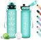 Gourde Enfant 500ml, Gourde Sport, Bouteille d'eau avec Marqueur de Temps et Filtre, Étanche & Réutilisable, sans BPA, Water Bottle pour Enfant, l'école, Cyclisme, Fitness, Yoga, Bureau, Sport