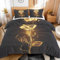 Qfpryzius Gold Rose Single Duvet Cover Set, Romantic Flower Bedding Quilt Cover, Floral Duvet Cover with 1 Pillowcases, Soft Reversible Bed Covers 2 Pcs with Zipper Closure