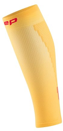 CEP - Wadenbandage mit Kompression für Herren, Core 5.0 Calf Sleeves für Laufen, Running, Größe IV/L / 39-44cm Wadenumfang, marigold/burgunder