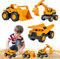 Sandspielzeug, 3 Stück Bagger Spielzeug, Bagger Sandkasten, SandspielzeugAuto, Kipplaster Bagger-Strandspielzeug Auto, Reifen aus Softmaterial, Sandspielzeug ab 3-6 Jahr Mädchen Junge Spielzeug