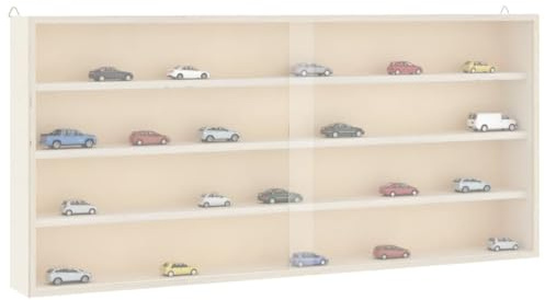 Frdhee Badezimmer Wandregal, Sammlervitrine aus Holz mit Türen 80 x 8,5 x 37 cm für Bad, Schlafzimmer und Küche