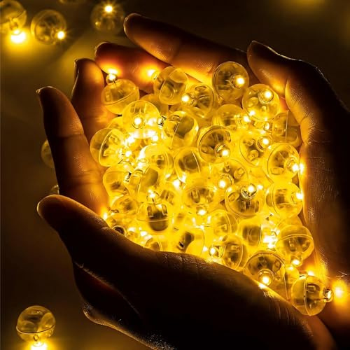 100 Stück Ballonlichter Mini LED Licht Ballons Lichter Kugeln Leuchtkugeln