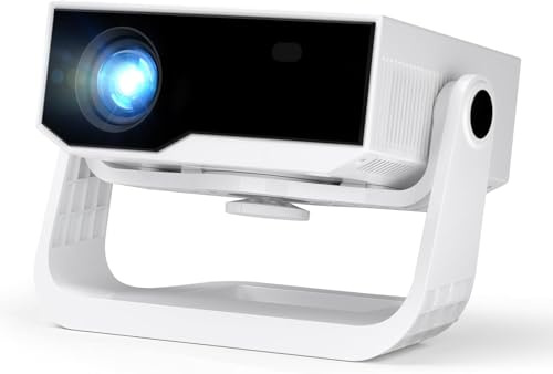 2026 Neuer Smart Beamer 4K Unterstützung, Android 11, Full HD 1080P, 28000 Lumens, WiFi 6 & BT 5.2, 120° Verstellbarer Ständer, Elektrischer Fokus, Trapezkorrektur, Heimkino Beamer für Switch/PS5