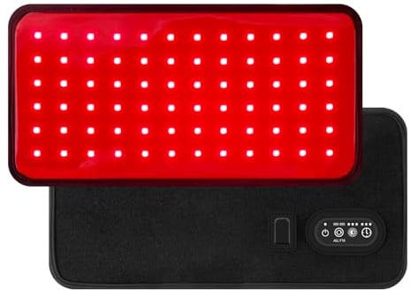red mito Infrarotlampe Rotlichtlampe Therapie Gürtel 660nm 850nm | 4 Modi Red Light Therapy Belt mit Zeitschaltuhr, Rotlicht Infrarot Therapie Matte, Entspannende Muskeln, Schmerzlinderung