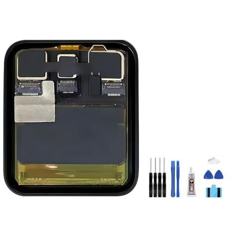 RUI XI Compatibile per Apple Watch S1 38 mm A1578/S1 42 mm A1579 schermo LCD di ricambio in-cell display con digitalizzatore touch e batteria di alta qualità + strumenti gratuiti (per S1 38 mm LCD)