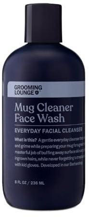 Grooming Lounge Mug Cleanser Face Wash for Men Lavender & Aloe Vera 8 Fl Oz