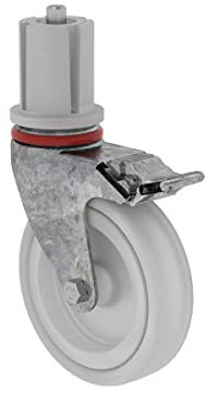 MUNK Günzburger Steigtechnik 27959 Lenkrolle ø125 mit Feststellbremse und Zapfen 1St.