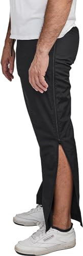Dobsom Reha-Hose Damen und Herren Gr. 3XL I Jogginghose seitlich zu öffnen I Sporthose Trainingshose mit durchgehendem Reissverschluss I Aufwärmhose Wettkampf I Rehahose Überziehhose für OP
