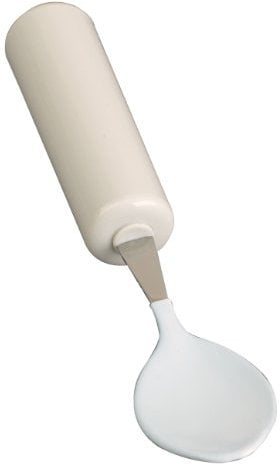 HOMECRAFT Queens Cutlery, Soft-Coated Tablespoon (Eligible for VAT relief in the UK) Stainless Steel Adaptive Dining Utensil for Elderly, Disabled, Handicapped, Large Built-Up Handle for Good Grip