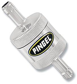 Pingel Benzinfilter 3/8 aus Aluminium und Chrom-Finish