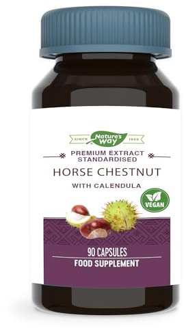 Nature's Way - Horse Chestnut with Calendula - Premium Standardised Extract - Traditionally Used to Support Circulation - Suitable for Vegans - 90 Capsules