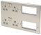 BG Nexus NBS222EM8G-01 Combination Multi-Media Plate Brushed Steel 2 x 2 Gang + 2 x 4 Module
