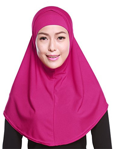 GladThink Damen 2 Stück Muslim Hijab-Schal mit mehr Farben Rose
